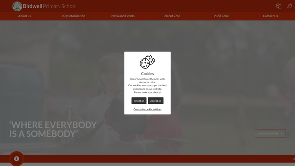 Screenshot of the Birdwell School Association website