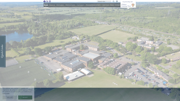 Screenshot of the The Cedars School Association website