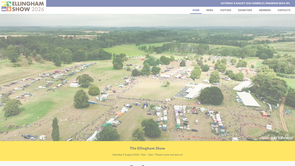 Screenshot of the Ellingham And Ringwood Agricultural Society website