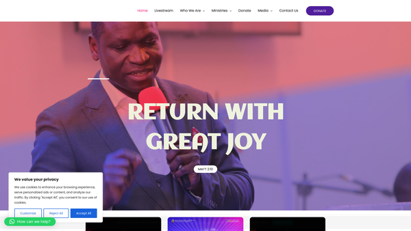 Screenshot of the Sword Of The Spirit Ministries website