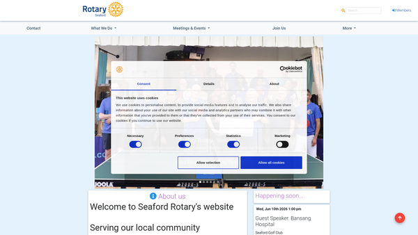 Screenshot of the Seaford Rotary Charitable Trust website