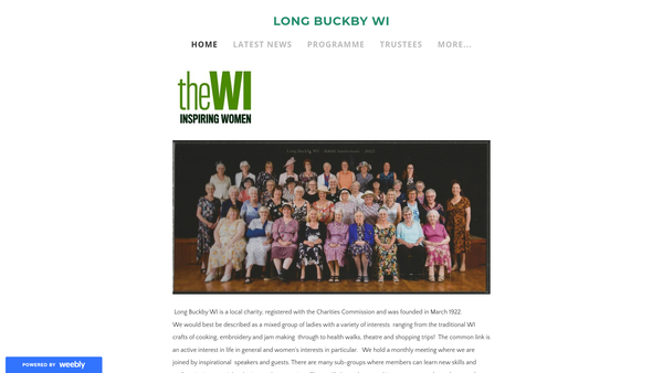 Screenshot of the Long Buckby Womens Institute website