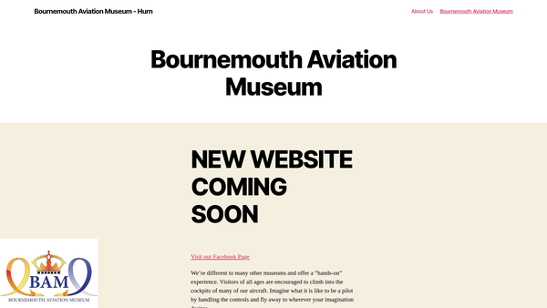 Screenshot of the Bournemouth Aviation Charitable Foundation website