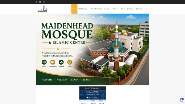 Screenshot of the Islamic Trust (Maidenhead) website