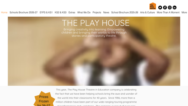 Screenshot of the The Play House (B'ham) Ltd website