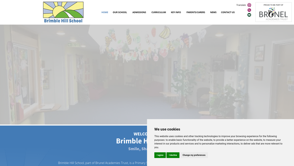 Screenshot of the Friends Of Brimble Hill School website