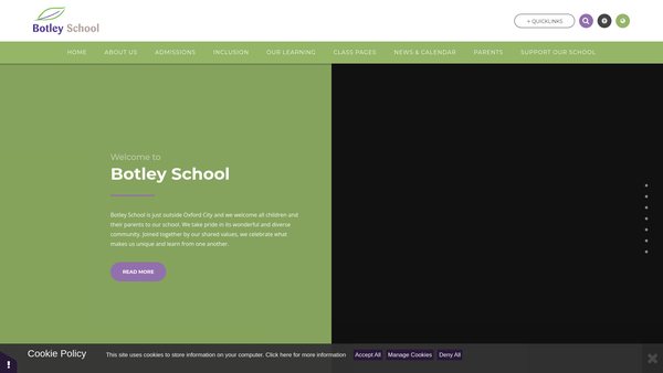 Screenshot of the Friends Of Botley School website