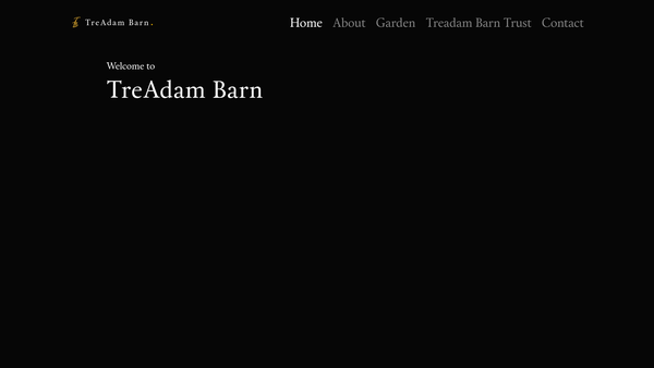 Screenshot of the Treadam Barn Trust website