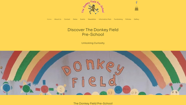 Screenshot of the The Donkey Field Pre-School website