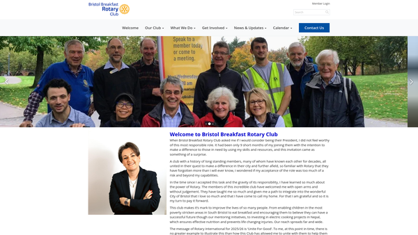 Screenshot of the Rotary Club Of Bristol Breakfast Trust Fund website