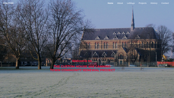 Screenshot of the Custom House And Canning Town Community Renewal Project website