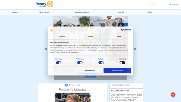 Screenshot of the The Rotary Club Of St Ives Trust Fund website