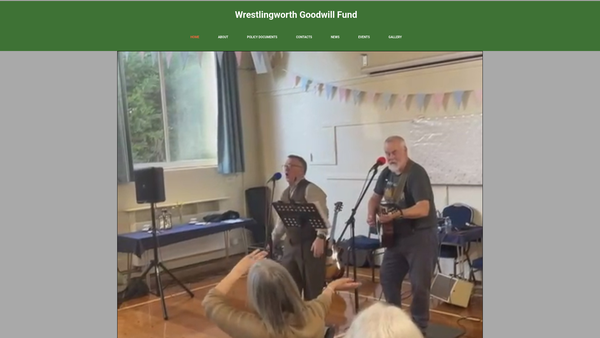 Screenshot of the Wrestlingworth Goodwill Fund website