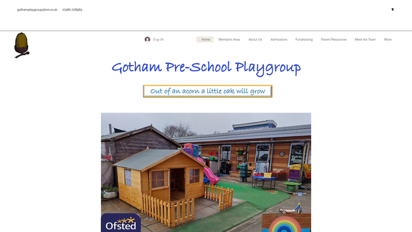 Screenshot of the Gotham Pre-School Playgroup website