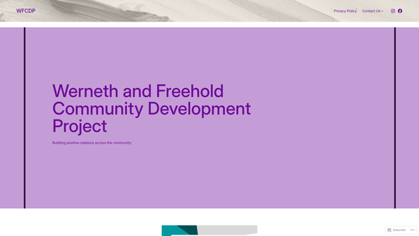 Screenshot of the Werneth And Freehold Community Development Project website