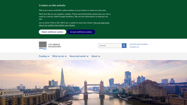 Screenshot of the Bridge House Estates website