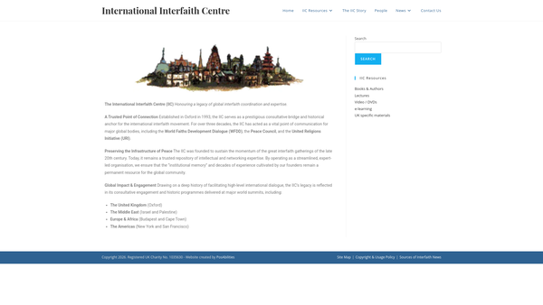 Screenshot of the International Interfaith Centre At Oxford website