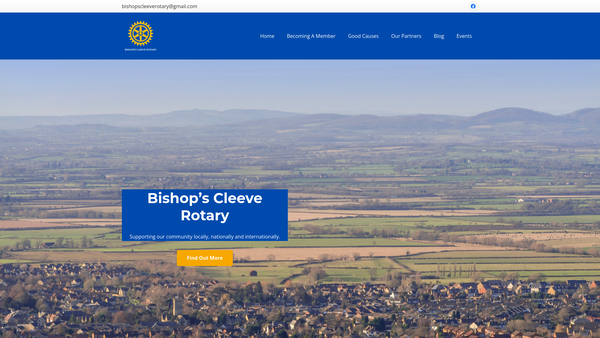 Screenshot of the Rotary Club of Bishops Cleeve Trust Fund website
