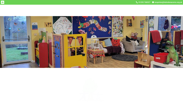 Screenshot of the Helmdon Acorns Pre-School website