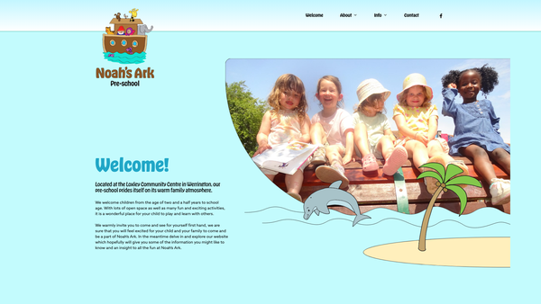 Screenshot of the Noah's Ark Pre-School (Werrington) website