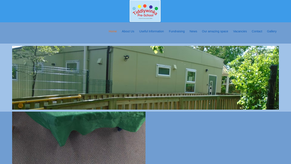 Screenshot of the Tiddlywinks Pre-School Stretham website