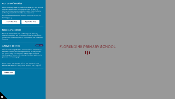Screenshot of the Friends Of Florendine website