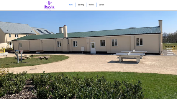 Screenshot of the 1st Fremington Scout Group website