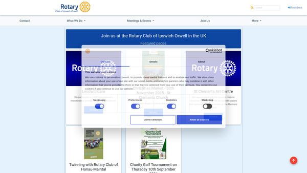 Screenshot of the The Rotary Club Of Ipswich Orwell Trust Fund website