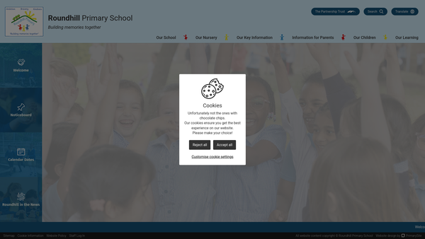 Screenshot of the Friends Of Roundhill Primary School website