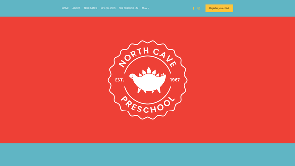 Screenshot of the North Cave Pre-School website