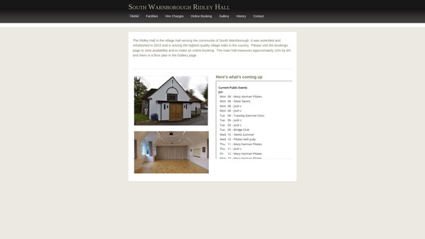 Screenshot of the The Ridley Hall website