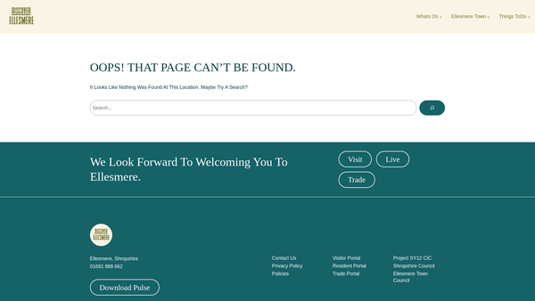 Screenshot of the Ellesmere Ducklings Pre-School website