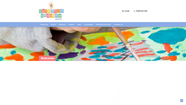 Screenshot of the Chipping Sodbury Pre-School website