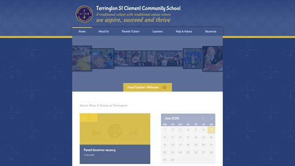 Screenshot of the Terrington St Clement Primary School Friends Of The School Association website