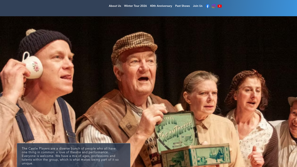 Screenshot of the The Castle Players website