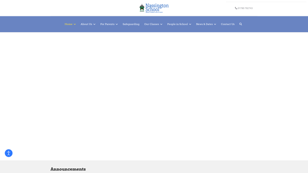 Screenshot of the The Friends Of Nassington School website