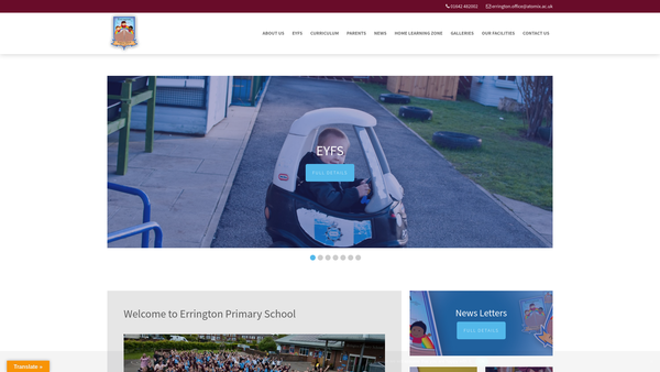 Screenshot of the The Friends Of Errington website