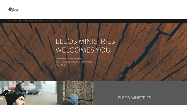 Screenshot of the The Eleos Charitable Trust website