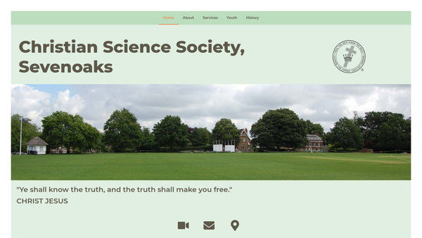 Screenshot of the Christian Science Society Sevenoaks website