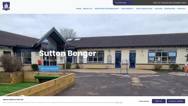 Screenshot of the Friends Of Sutton Benger School website