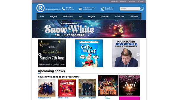 Screenshot of the The Radlett Centre Trust website