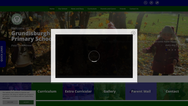 Screenshot of the Friends Of Grundisburgh School website
