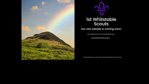 Screenshot of the 1st Whitstable Scout Group website