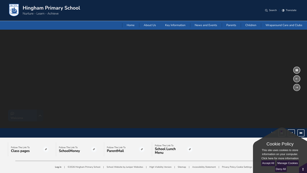 Screenshot of the Friends Of Hingham School website