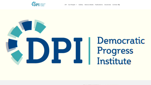 Screenshot of the Dpi - Democratic Progress Institute website
