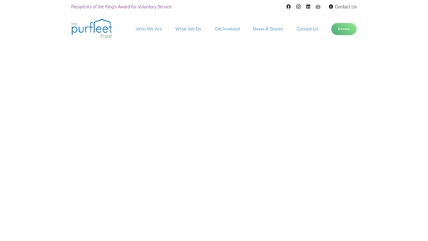 Screenshot of the The Purfleet Trust Resettlement Project (King's Lynn) Limited website