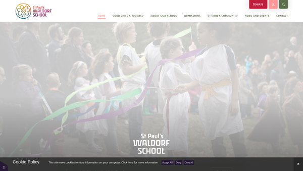 Screenshot of the St Paul's Waldorf School Building website