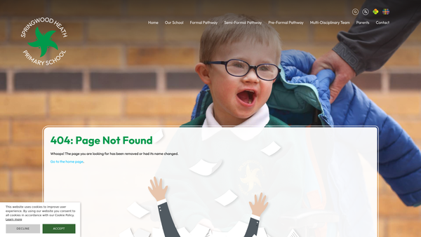 Screenshot of the Friends of Springwood Heath website