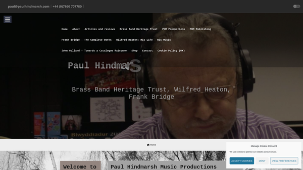 Screenshot of the The Brass Band Heritage Trust website