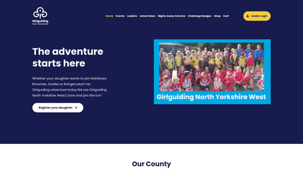 Screenshot of the North Yorkshire West County Guides website